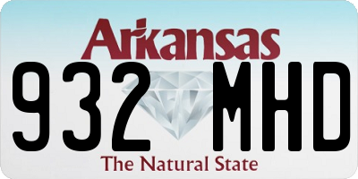 AR license plate 932MHD
