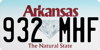 AR license plate 932MHF