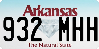 AR license plate 932MHH