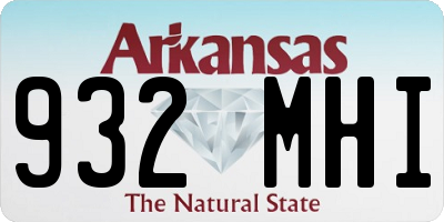 AR license plate 932MHI