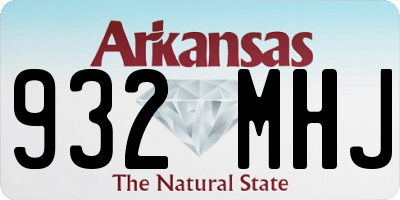 AR license plate 932MHJ