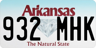 AR license plate 932MHK