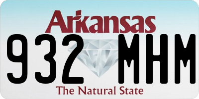 AR license plate 932MHM
