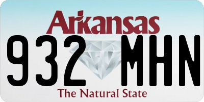 AR license plate 932MHN