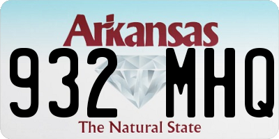 AR license plate 932MHQ