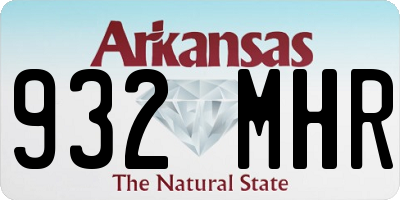 AR license plate 932MHR