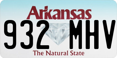 AR license plate 932MHV