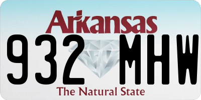 AR license plate 932MHW
