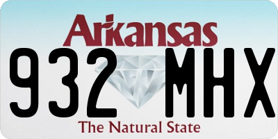 AR license plate 932MHX
