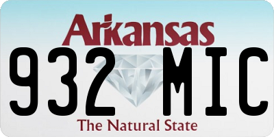 AR license plate 932MIC