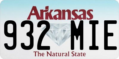 AR license plate 932MIE