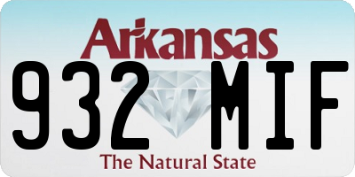 AR license plate 932MIF