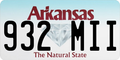 AR license plate 932MII