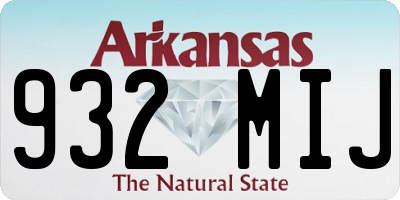 AR license plate 932MIJ