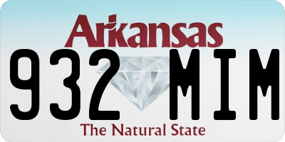AR license plate 932MIM