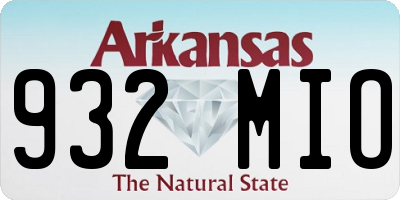 AR license plate 932MIO