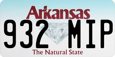 AR license plate 932MIP