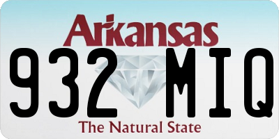 AR license plate 932MIQ