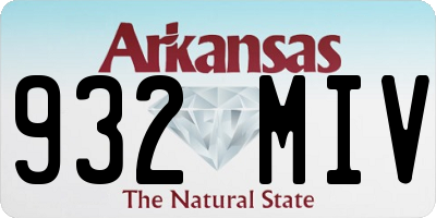 AR license plate 932MIV