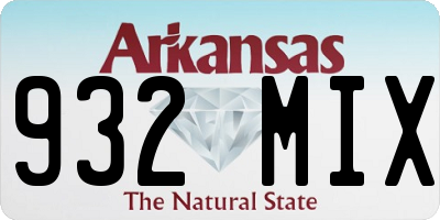 AR license plate 932MIX