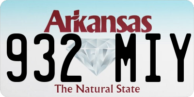 AR license plate 932MIY