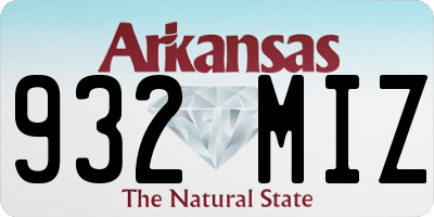 AR license plate 932MIZ