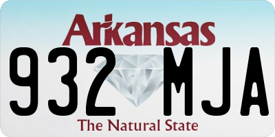 AR license plate 932MJA