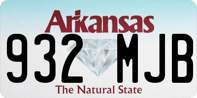 AR license plate 932MJB