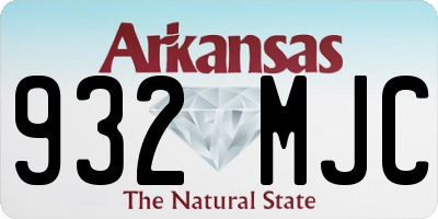 AR license plate 932MJC