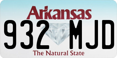 AR license plate 932MJD