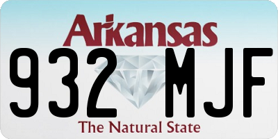 AR license plate 932MJF