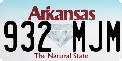 AR license plate 932MJM