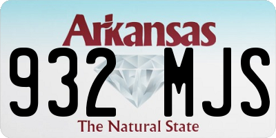 AR license plate 932MJS