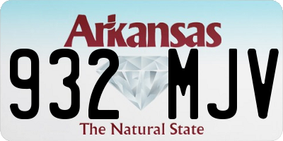 AR license plate 932MJV