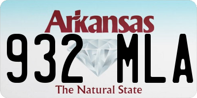 AR license plate 932MLA