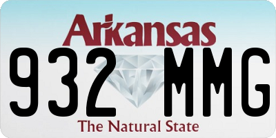 AR license plate 932MMG