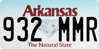 AR license plate 932MMR
