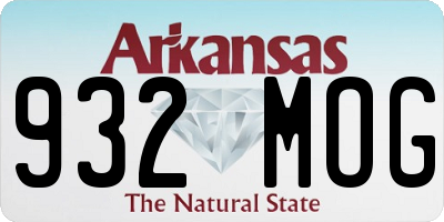 AR license plate 932MOG
