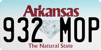 AR license plate 932MOP