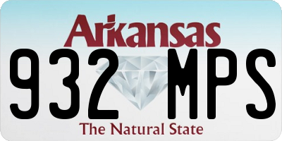 AR license plate 932MPS
