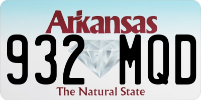 AR license plate 932MQD