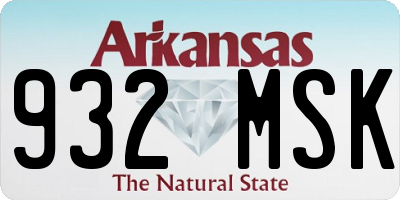 AR license plate 932MSK