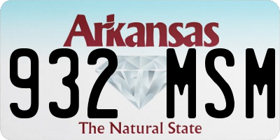 AR license plate 932MSM