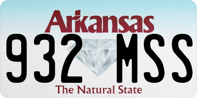 AR license plate 932MSS