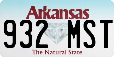 AR license plate 932MST