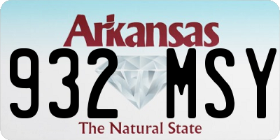 AR license plate 932MSY