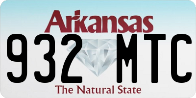 AR license plate 932MTC