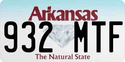 AR license plate 932MTF