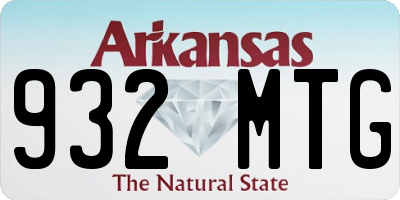 AR license plate 932MTG