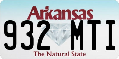 AR license plate 932MTI
